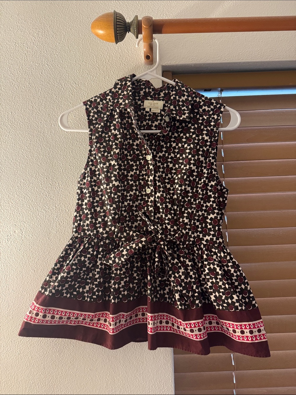 Kate Spade Floral Tile Peplum Top